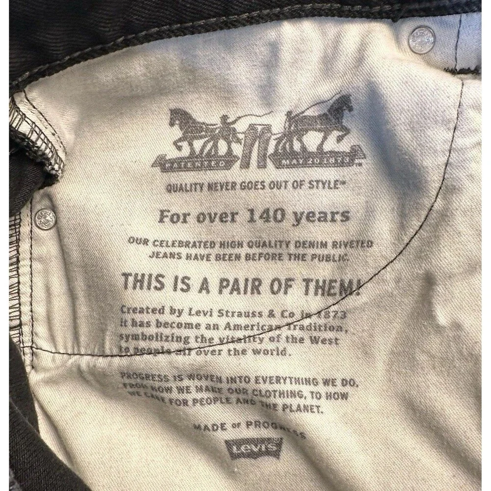 Levi's 505 Regular Fit Jeans - Black, 38x34